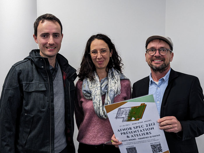 France CAO - Boulay Grégoire, Thoores Noémie et Maudet Christian lors de la présentation de l'AFNOR SPEC 2212 le 17 octobre 2023 à We Network Angers France CAO - Boulay Grégoire, Thoores Noémie et Maudet Christian lors de la présentation de l'AFNOR SPEC 2212 le 17 octobre 2023 à We Network Angers